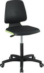 Krzesło laboratoryjne obrotowe na kółkach Labsit 2 imitacja skóry zielone