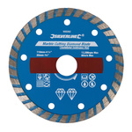 Tarcza diamentowa do cięcia marmuru, 110 x 2.7 x 20mm ciągła obręcz, Silverline 950392