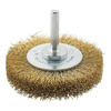 Szczotka tarczowa trzpieniowa, drut mosiężny falisty 50x6x mm FORMAT