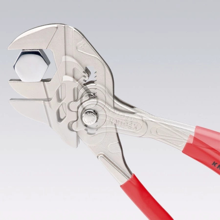 Szczypce-klucz w jednym narzędziu chromowane z rękojeściami powlekanymi tworzywem sztucznym 125 mm KNIPEX 86 03 125
