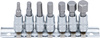Zestaw nasadek z bitem, imbus 6,3mm 1/4" gniazdo sześciokątne 4-12mm 7 szt. (2161) BGS