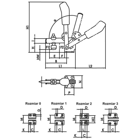 Zacisk kolankowy pionowy ESD 0,8 kN, rozmiar 2, 6800 ESD AMF