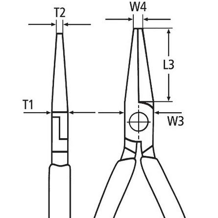 Szczypce płaskie wydłużone z izolowanymi rękojeściami 1000V VDE 160 mm KNIPEX 
30 16 160
