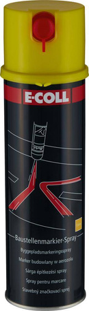Aerozol do znakowania na budowach,puszka 500 ml ,kolor zolty E-COLL EE