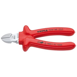 Szczypce tnące boczne z izolowanymi rękojeściami 1000V VDE 180 mm KNIPEX 70 07 180