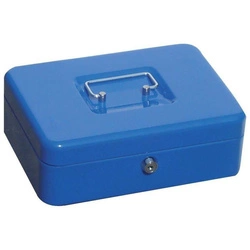 Metalowa kasetka na pieniądze z wkładką na bilon 33x23,5 cm z zamkiem cylindrycznym