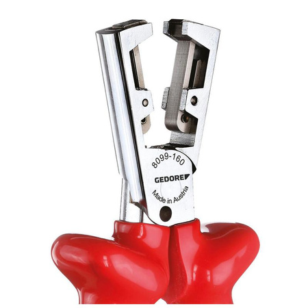 VDE szczypce do ściągania izolacji STRIP-FIX z podwójną izolacją, 0,5–5,0 mm², 160 mm, Gedore VDE 8099-160, 6709600