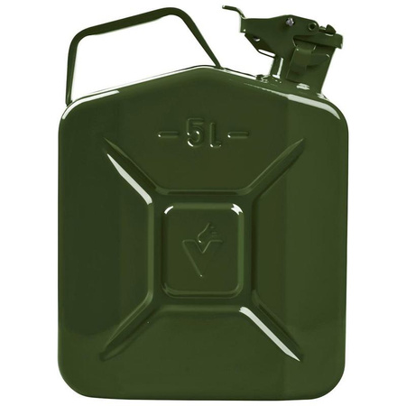 Kanister na paliwo z blachy stalowej oliwkowy 5 l Valpro