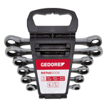 Zestaw 6 podwójnych kluczy oczkowych z przełączalną grzechotką 8-19 mm, GEDORE RED, R07405006