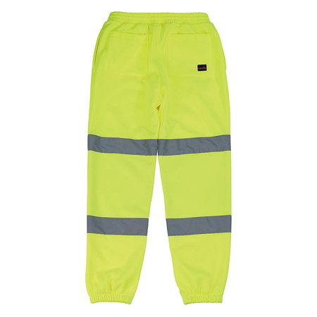 Jaskrawe spodnie dresowe żółto-granaowe z odblaskami, rozmiar M, Scruffs T56388