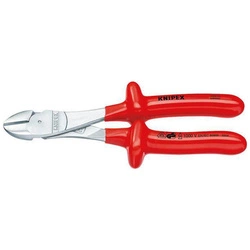 Szczypce tnące boczne o zwiększonym przełożeniu z izolowanymi rękojeściami 1000V VDE 200 mm KNIPEX 74 07 200