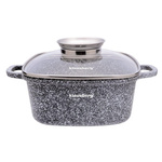 Garnek aluminium, szary marmurek, 20×20 cm, pojemność 2,8 l Klausberg