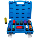 Zestaw ochronnych nasadek udarowych 12,5 mm (1/2") 15-27 mm i specjalne śruby do kół 11 szt., BGS 74254