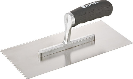 Kielnia wygładzająca ze stali nierdzewnej krawędzie ząbkowane 4x4mm Softgriff FORTIS