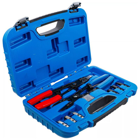 Zestaw szczypiec do pierścieni rozprężnych wymienne końcówki 10 szt., BGS 453