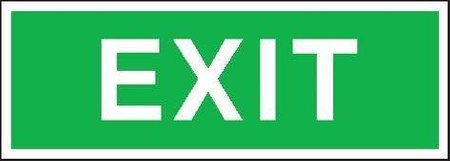 Znak 30x10,5 ratunkowy aluminium EXIT wyjście