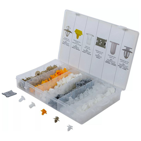 Zestaw zatrzasków do samochodów dla Renault 300 szt., BGS 9048