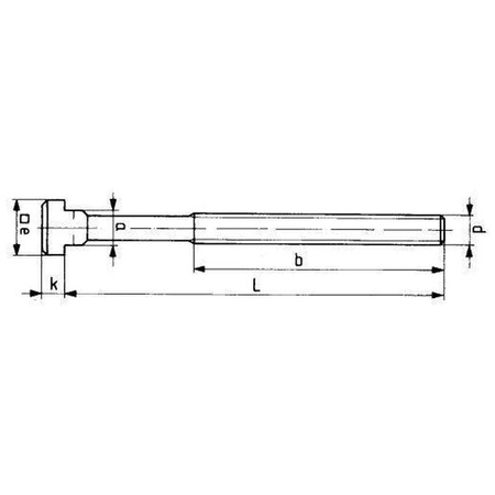 Śruba do wpustów teowych DIN787,M6x6x25mm, komplet AMF