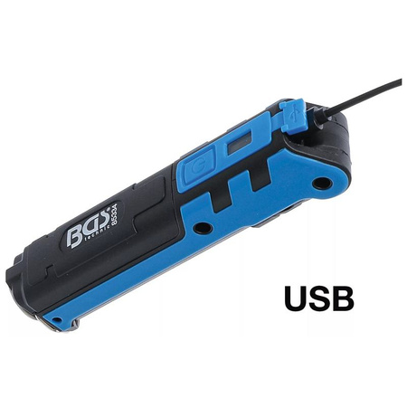 Akumulatorowa latarka przegubowa LED COB 5 W, BGS 85334