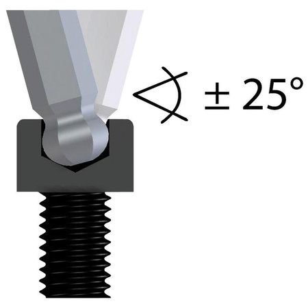 Zestaw 8 kluczy imbusowych z kulką 2-10 mm, Gedore H 42 DKEL-88, 2797186