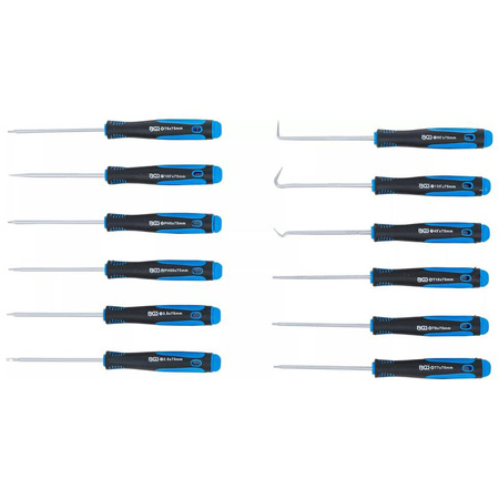 Zestaw wkrętaków i haków do mechaniki precyzyjnej 1, 2 szt., BGS 8833