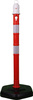 Słupek z łańcuszkiem 1000mm Ø63mm czerwono-biały