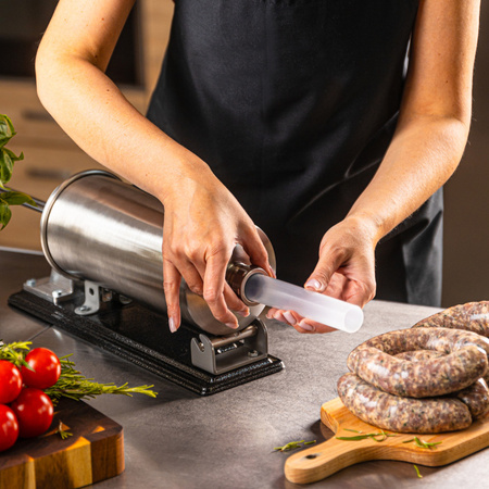 Nadziewarka do kiełbas, pojemność 5kg, pozioma, stal nierdzewna, Klausberg, KB-7929