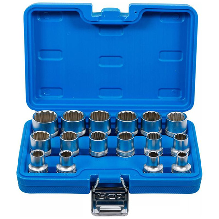 Zestaw 16 nasadek dwunastokątnych 8-24 mm, napęd 12,5 mm (1/2"), BGS 2226