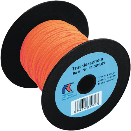 Żyłka treserska, sznur budowlany fluorescencyjny pomarańczowy, 100m, 2mm, 61.301.03 Kaufmann