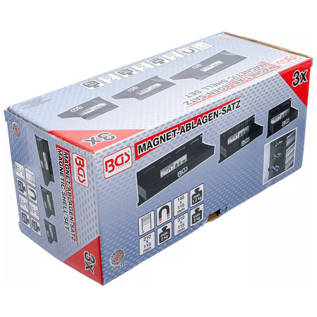 Zestaw półek magnetycznych 150 / 210 / 310 mm 3 szt., BGS 67150