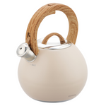 Beżowy czajnik z gwizdkiem 3 l na gaz i indukcję Klausberg