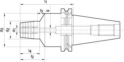 Uchwyt zaciskowy hydrauliczny DIN69871ADB SK40 6x80,5mm WTE