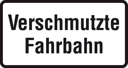 Tabliczka znak ostrzegawczy informacyjny 1000-35 330x600mm Droga zanieczyszczona