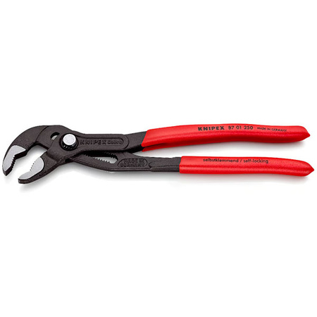 Szczypce nastawne do rur Cobra® z rękojeściami powlekanymi tworzywem sztucznym 250 mm KNIPEX 87 01 250