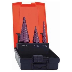 Zestaw wierteł stopniowych HSS TiALN 4-12/12-20/20-30mm FORMAT