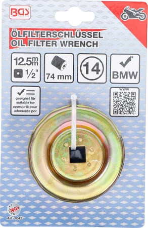Klucz do filtra oleju 14-kątny Ø 74 mm do motocykli BMW, BGS 1043