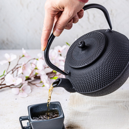 Imbryk z sitkiem, żeliwo 1,2l czarny KINGHoff