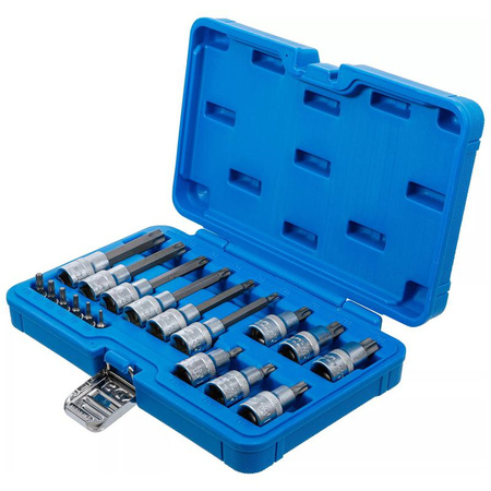 Zestaw nasadek z bitem 6,3 mm (1/4") / 12,5 mm (1/2") profil T (do Torx) 18 szt., BGS 5173