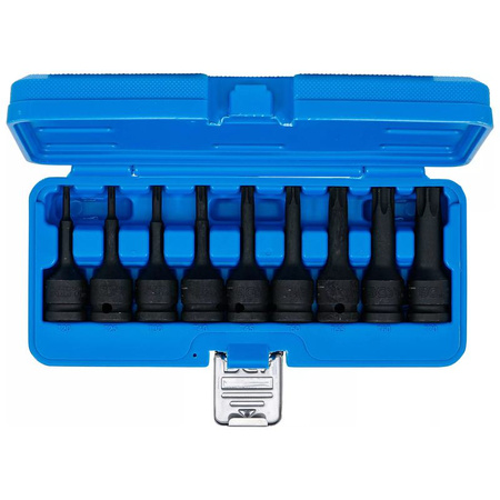 Zestaw 9 udarowych nasadek z bitem, profil T (Torx) T20-T70, napęd 12,5 mm (1/2"), BGS 5480