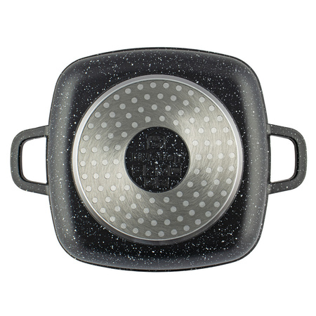 Garnek z powłoką marmurową 20×20 cm, pojemność 2,8 l, czarny KINGHoff