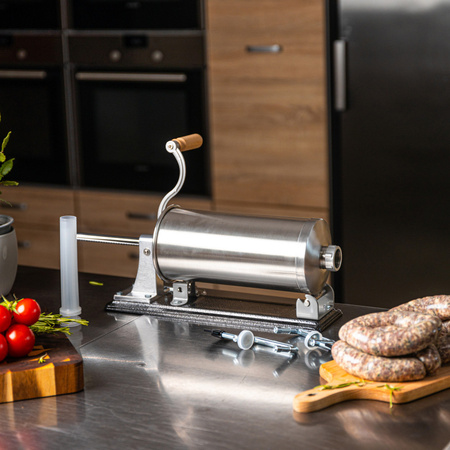 Nadziewarka do kiełbas, pojemność 5kg, pozioma, stal nierdzewna, Klausberg, KB-7929