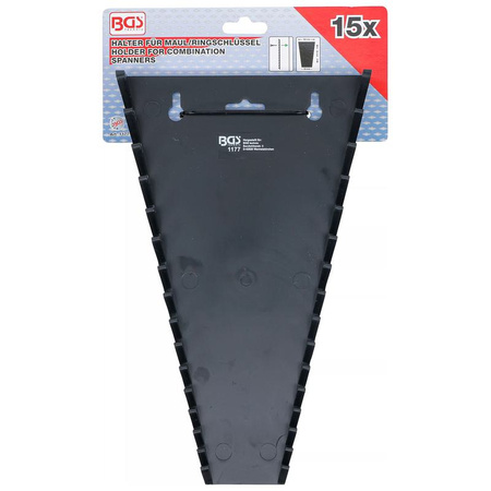 Uchwyt do kluczy płaskich/oczkowych 15 miejsc, BGS 1177