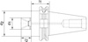 Uchwyt do głow.frezar. DIN69871AD SK40 22mm FORTIS