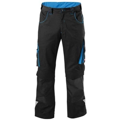 Spodnie męskie robocze długie z kieszeniami r. 60 czarny/turkus FORTIS