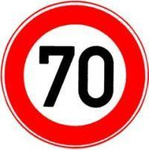 Znak drogowy 274-70 okrągły ograniczenie 70 km/h