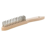 Szczotka druciana ręczna,drut ze stali nierdz. gładki, 3-rzędowa mm FORMAT