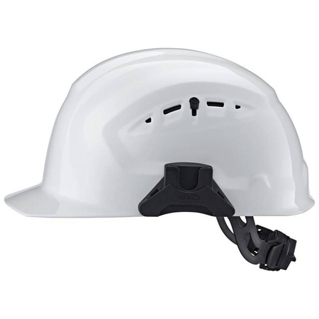 Biały kask budowlany ochronny CrossGuard z blokadą skrętną, SHUBERTH