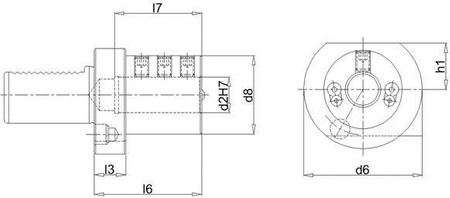 Uchwyt VDI do wytaczadeł E2 30x08mm FORTIS