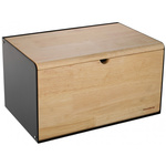 Chlebak stalowo-bambusowy czarny 35,5 x 21,5 x 19,5 cm Klausberg