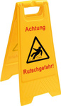Znak ostrzegawczy BHP Śliska podłoga Achtung Rutschgefahr (po niemiecku)